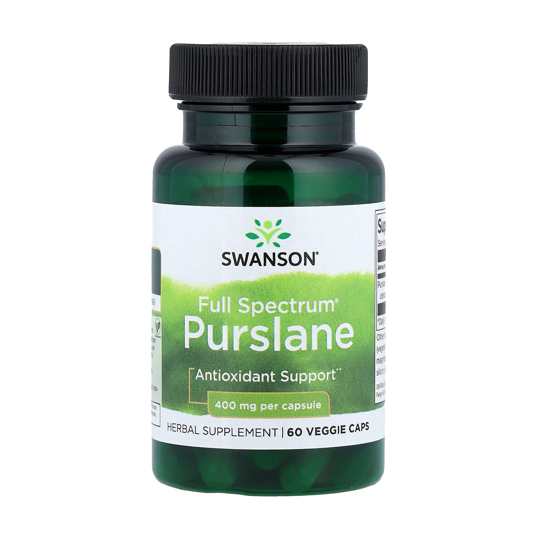 Уцінка! Портулак Swanson Full Spectrum Purslane 400 мг, 60 веганських капсул