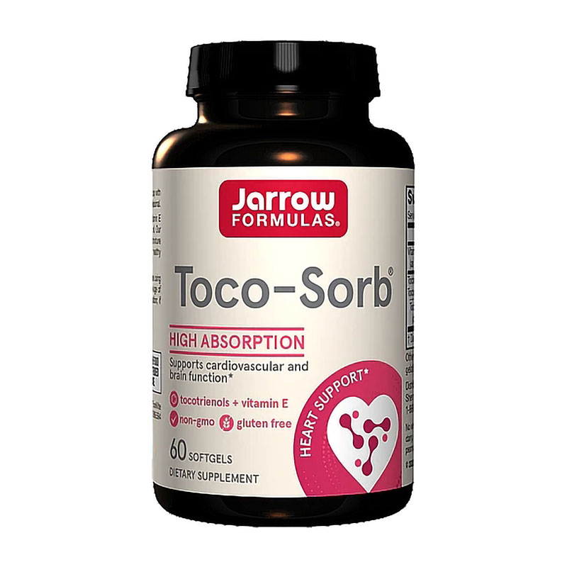 Вітамін Е та токотрієноли Jarrow Formulas Toco-Sorb Tocotrienols + Vitamin E, 60 гелевих капсул